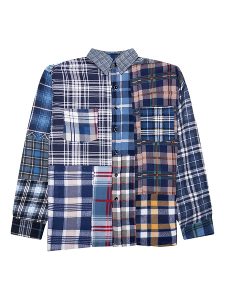  Needles Patchwork Flannel Shirt - Blue 