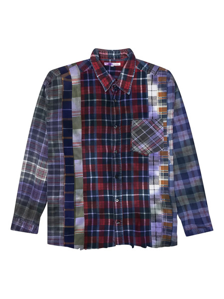  Needles Rebuild 7 Cut Patchwork Shirt - Red 