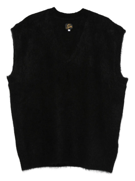  Needles Sleeveless Wool Gilet - Black 