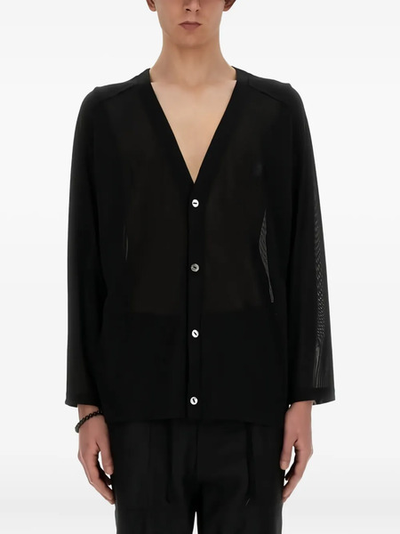  Needles V-neck Button Cardigan - Black 