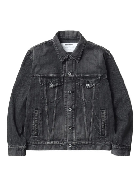  Neighborhood Buttoned Denim Jacket - Grey 