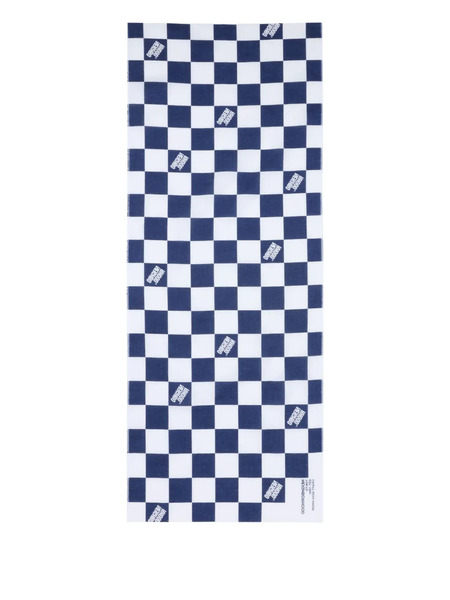  Neighborhood Check-pattern Bath Towel - Blue 