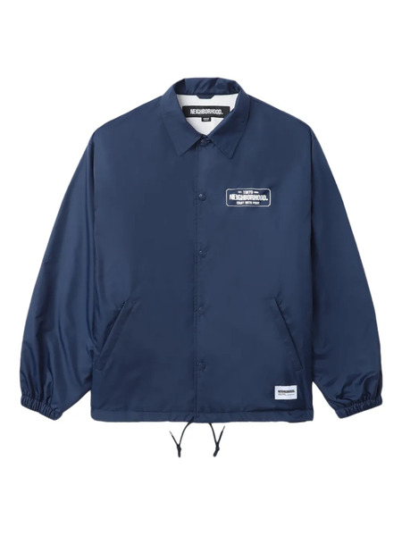  Neighborhood Drawstring Logo-patch Coach Jacket - Blue 