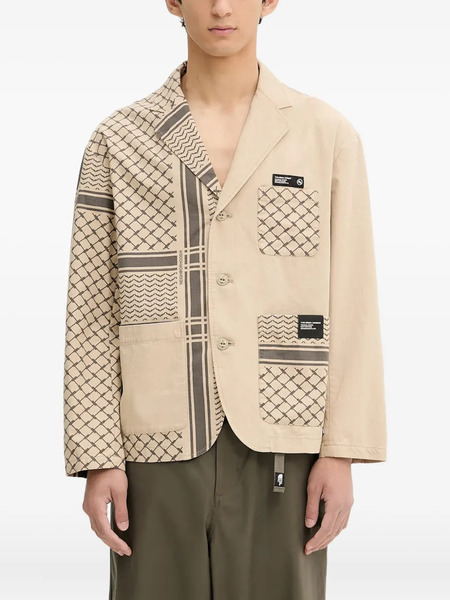 Neighborhood Patterned Pocketed Jacket - Neutrals 