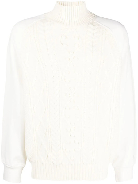  Neil Barrett Embroidered-logo Sleeve Knit Jumper - White 