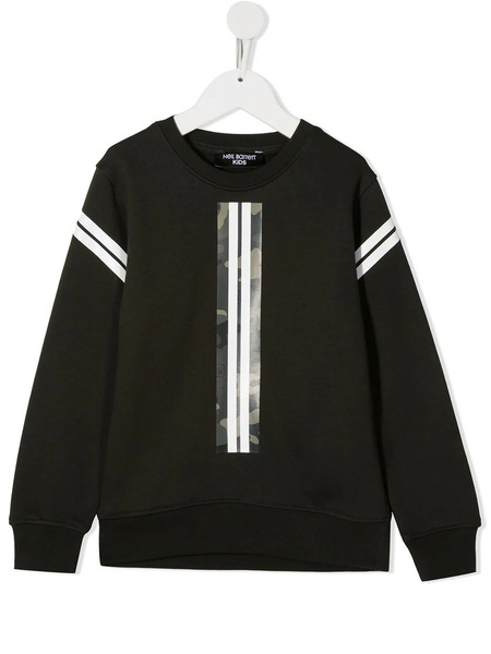  Neil Barrett Kids Camouflage Tape Cotton Sweatshirt - Green 
