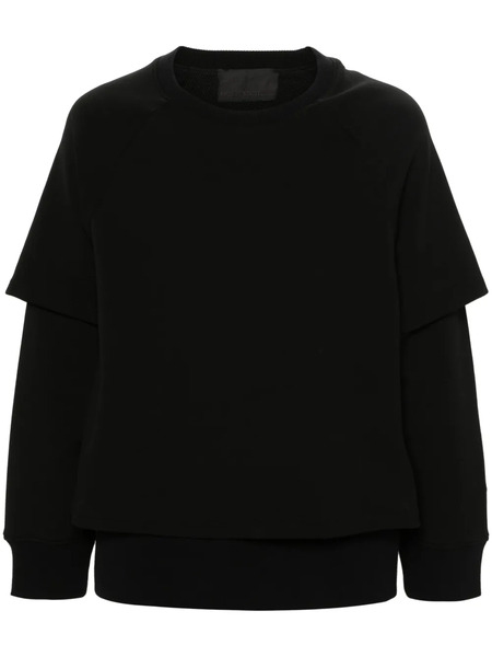  Neil Barrett Layered Jersey Sweatshirt - Black 