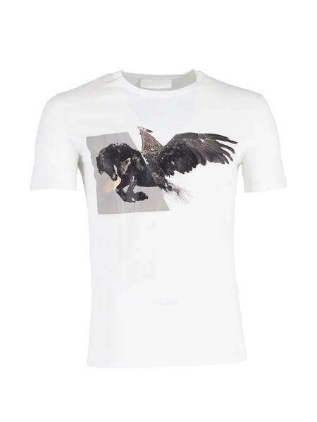  Neil Barrett Pegasus-graphic T-shirt - White 