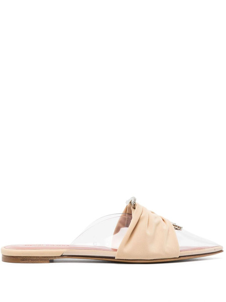  Nensi Dojaka Bow-detail Pointed Mules - Neutrals 