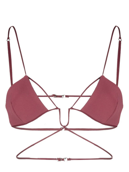  Nensi Dojaka Cut-out Triangle Bra - Red 