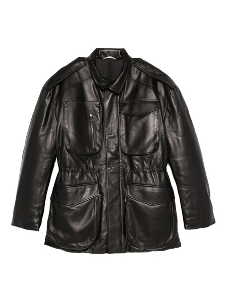  Nensi Dojaka Leather Puffer Jacket - Black 