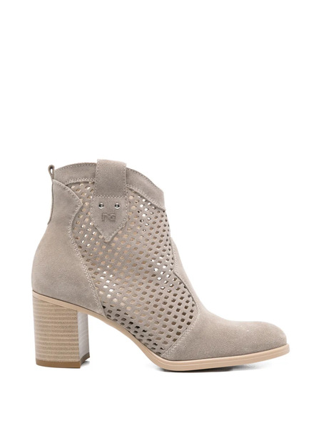  Nero Giardini Cut-out Suede Ankle Boots - Neutrals 