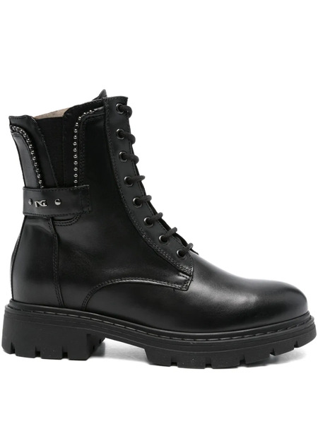  Nero Giardini Stud-embellishment Leather Boots - Black 