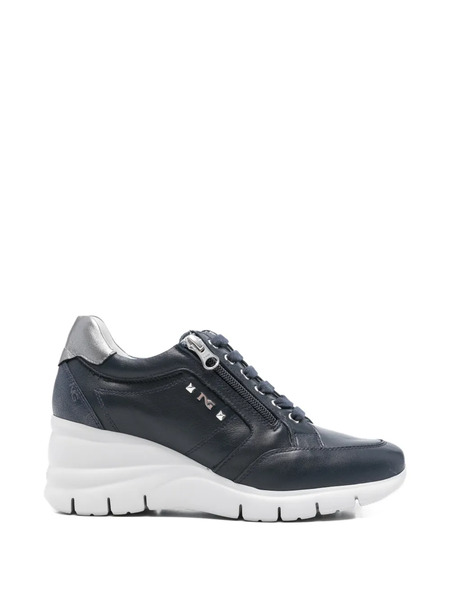  Nero Giardini Zip Leather Sneakers - Blue 