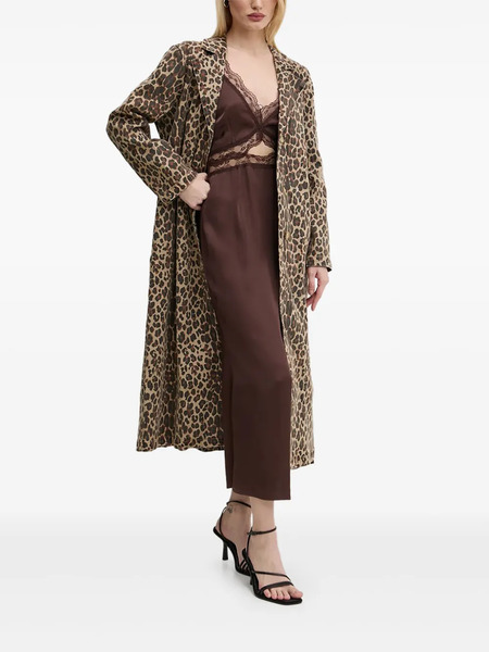  Never Fully Dressed Leopard-print Belted Coat - Neutrals 