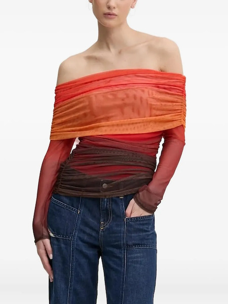 Never Fully Dressed Ombré Draped Top - Orange 