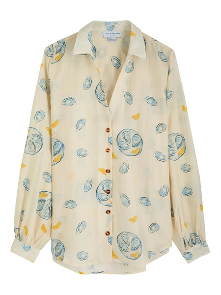  Never Fully Dressed Oyster Miley Button Shirt - Neutrals 