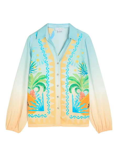  Never Fully Dressed Rio Miley Printed Blouse - Blue 