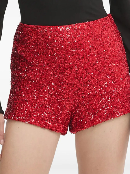  Never Fully Dressed Sequin-embellished Shorts - Red 