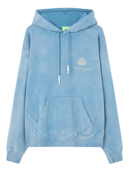  New Amsterdam Shell-logo Tie-dye Hoodie - Blue 