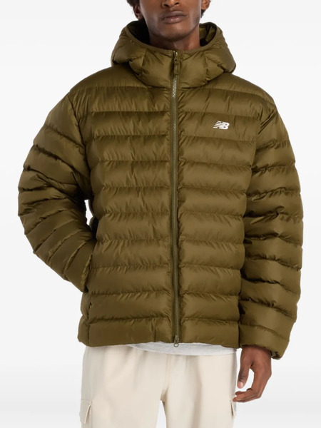  New Balance Hooded Puffer Jacket - Green 