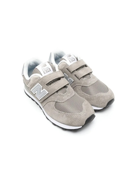  New Balance Kids 574 Logo-patch Sneakers - Grey 