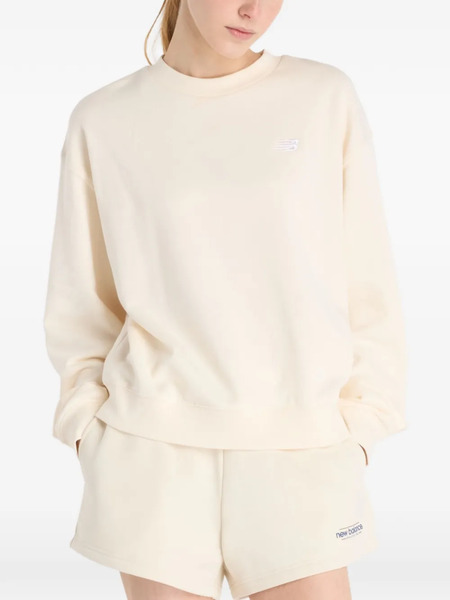  New Balance Logo-embroidered Sweatshirt - Neutrals 