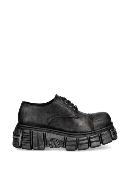  New Rock Lace-up Platform Boots - Black 