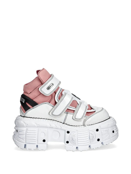  New Rock M-tank008-c6 Platform Strap Boots - White 