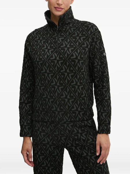  Newland Pattern Zip Sweater - Black 
