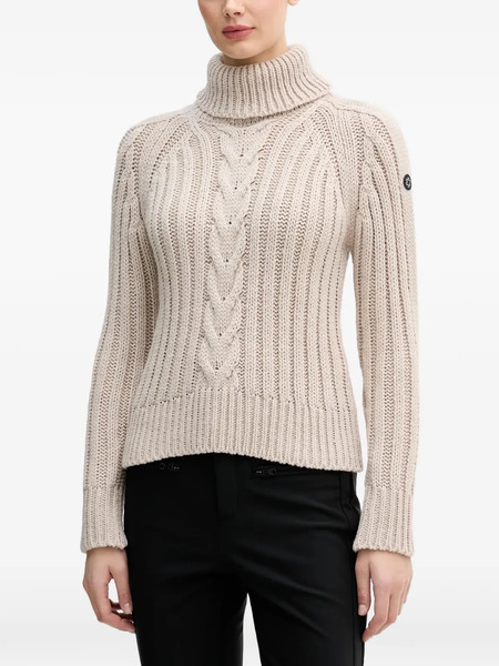  Newland Roll-neck Cable Sweater - Neutrals 