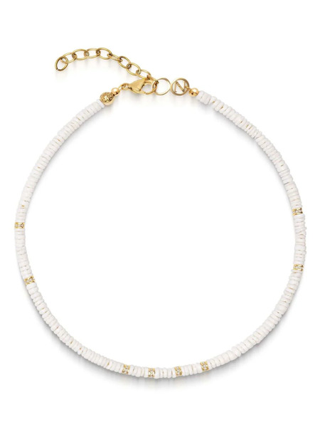  Nialaya Jewelry Beaded Choker Necklace - White 