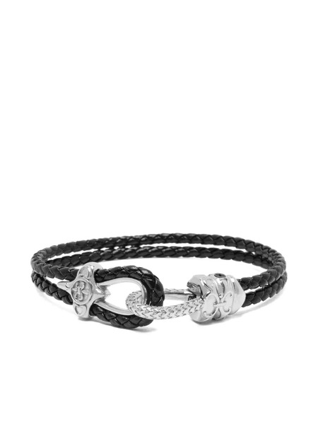  Nialaya Jewelry Rope-clasp Leather Bracelet - Black 