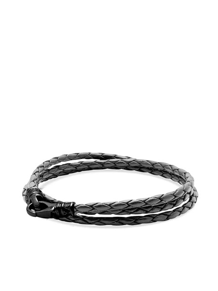  Nialaya Jewelry Wrap Around Leather Bracelet - Grey 