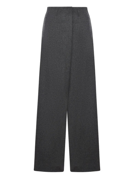  Niccolò Pasqualetti Asymmetric Wool Trousers - Grey 