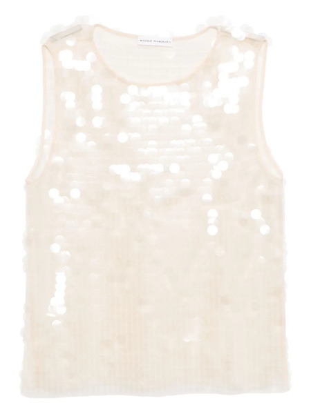  Niccolò Pasqualetti Carta Tank Top - White 