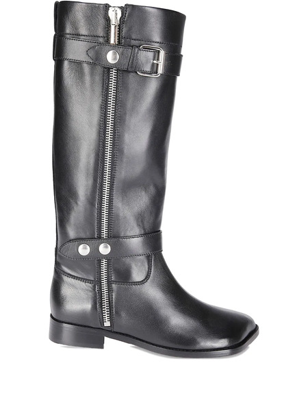  Niccolò Pasqualetti Obliqua Zip Buckle Boots - Black 