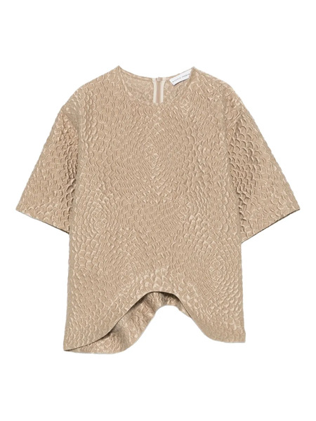  Niccolò Pasqualetti Onda Textured Short-sleeve Top - Neutrals 