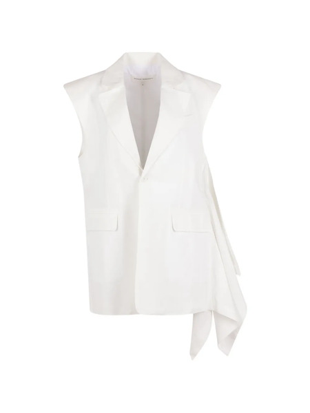  Niccolò Pasqualetti Pocket Drape Gilet - White 