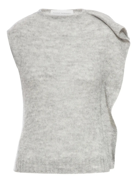  Niccolò Pasqualetti Ruffle-detail Vest - Grey 