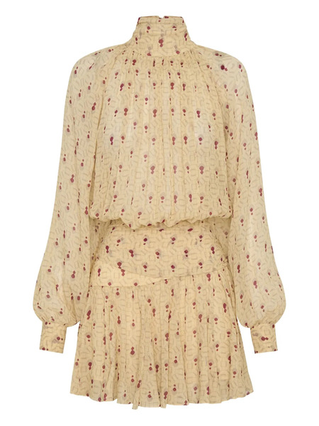  Nicholas Cecile Pleated Mini Dress - Yellow 