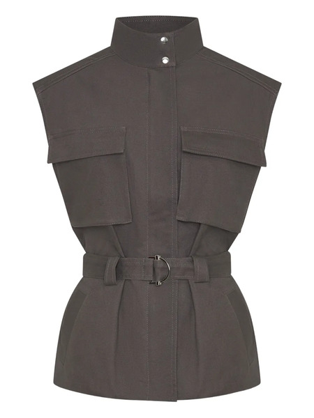  Nicholas Danna Belted Cargo-pocket Vest - Brown 