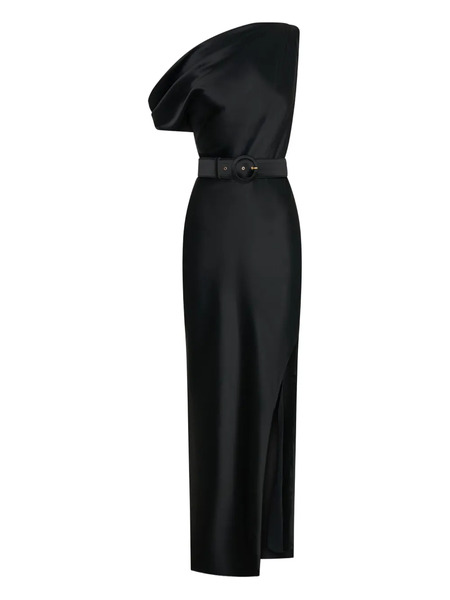  Nicholas Eartha One-shoulder Belted Maxi Dress - Black 