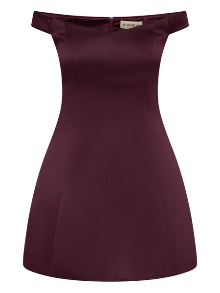  Nicholas Lilly Off-shoulder Mini Dress - Purple 
