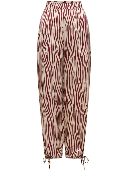  Nicholas Nori Ankle-cuff Silk Pants - Neutrals 