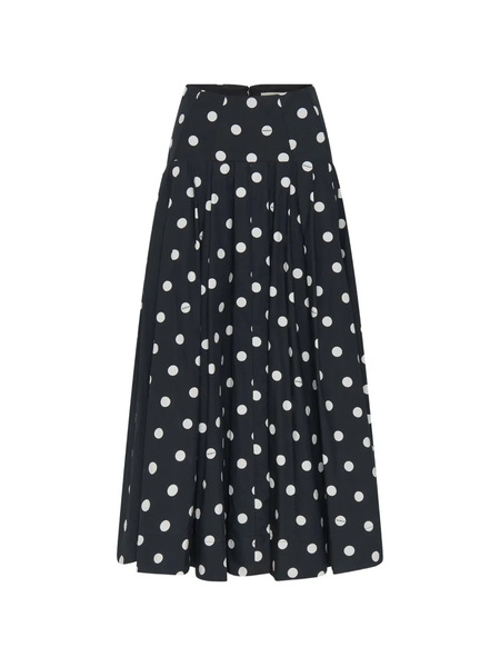  Nicholas Polka-dot Midi Skirt - Black 