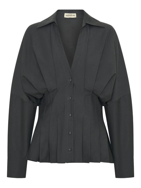  Nicholas Reggie Pleated Shirt - Grey 
