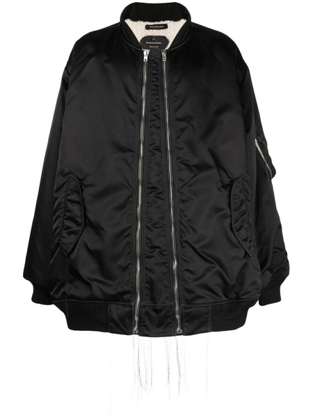  Nicolas Andreas Taralis Exposed-seam Zip-up Bomber Jacket - Black 