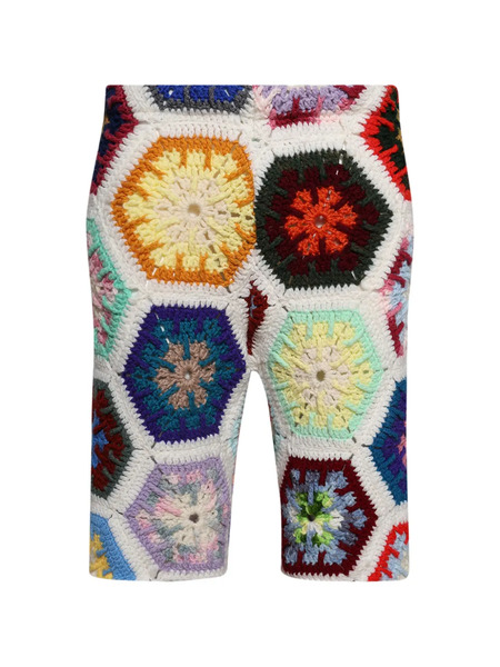  Nigel Xavier Crochet Shorts - White 