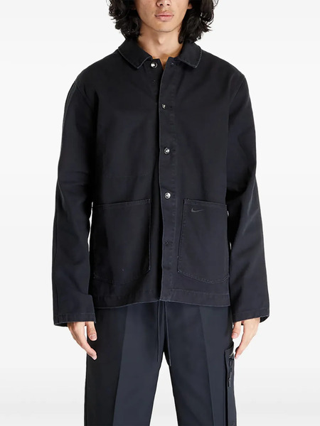  Nike Button-fastening Patch-pocket Jacket - Black 